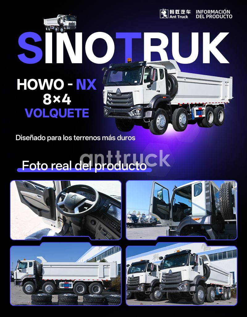 Camión Volquete Sinotruk HOWO NX 8X4 Usado