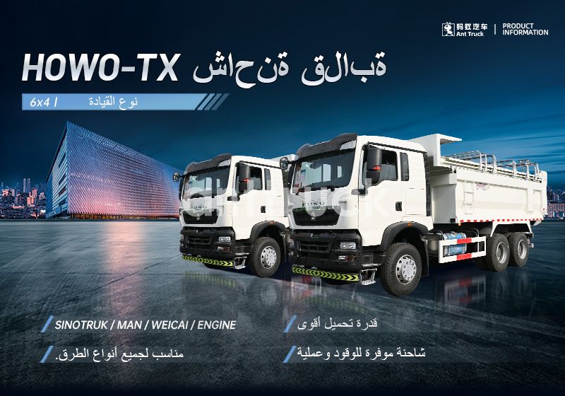 مستعملة Sinotruk HOWO TX 6x4 شاحنة التفريغ مع محرك رجل