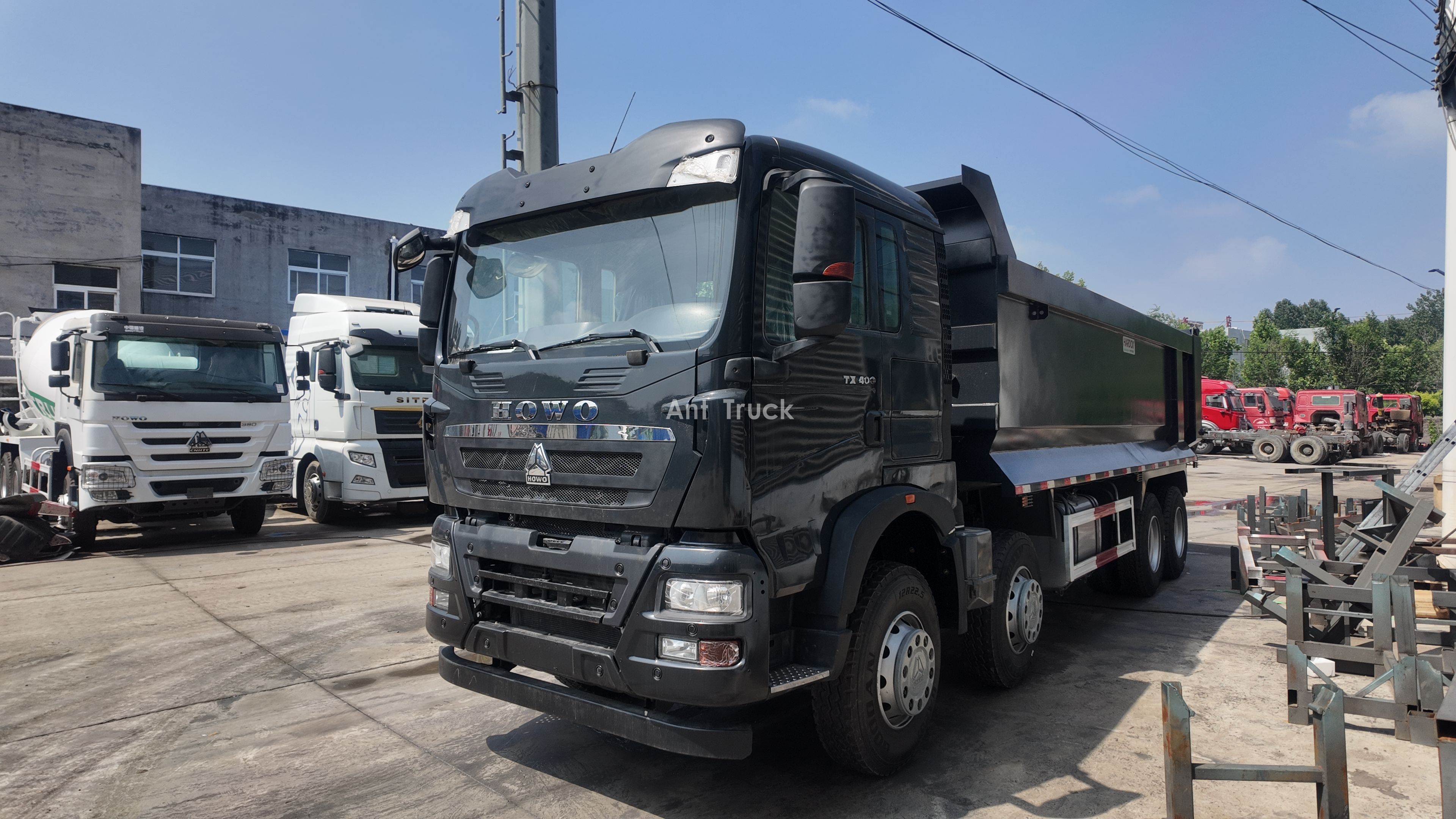 A Sleek Black HOWO TX 8x4